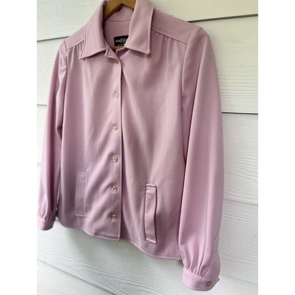 Vintage Givenchy Sport Pink Midi Skirt Button Down Blouse Work Jacket Set M/L - Picture 10 of 16